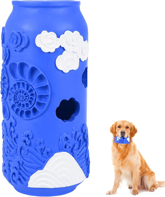Dog Toys for Aggressive Chewers, Indestructible Interactive Dog Toys for Large Medium Dogs, Tough Dog Chews Toys, 100% Natural Rubber Food Dispensing Dog Puzzle Toys - Fun to Chew, Chase and Fetch