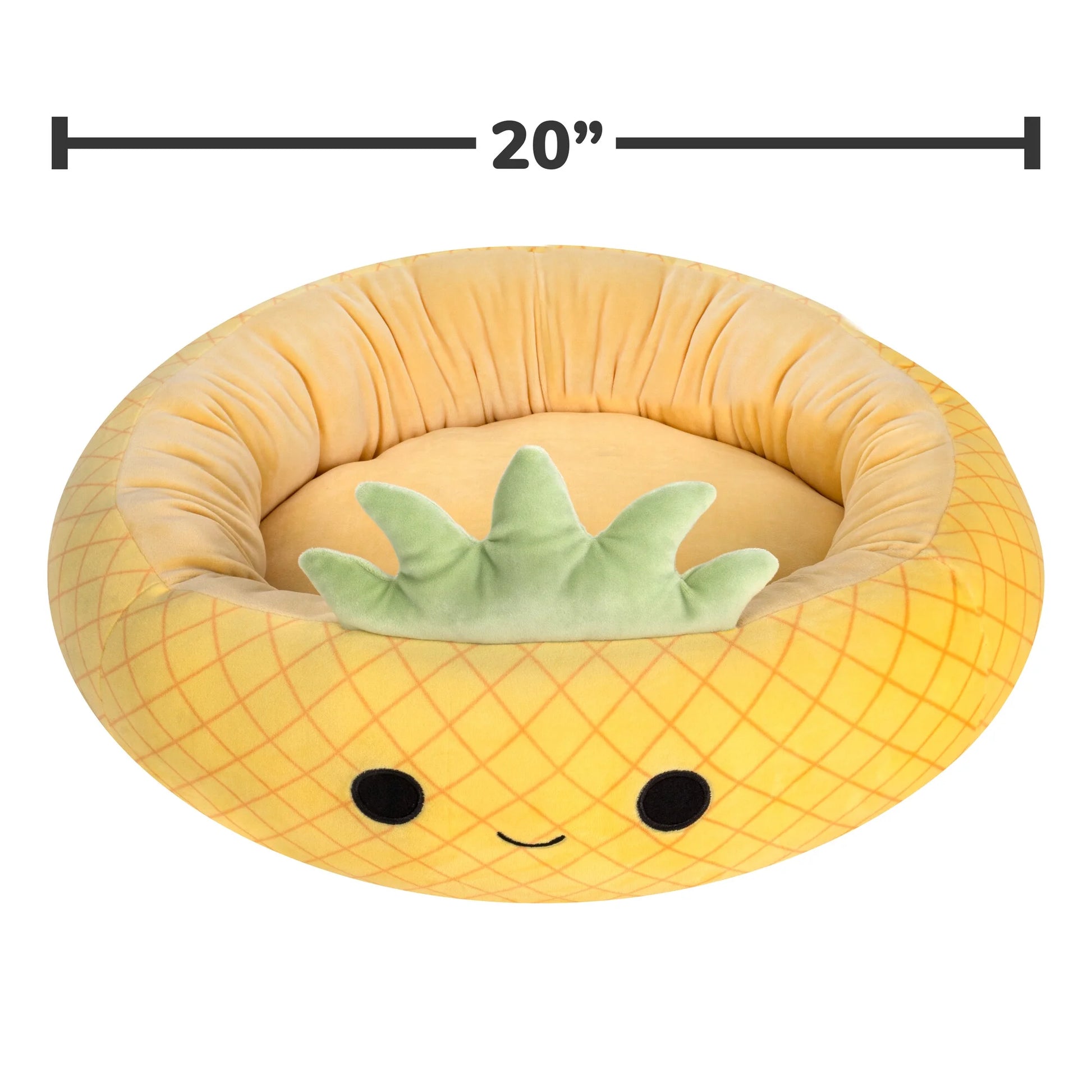 20 Inch Pineapple Pet Bed - Small Ultrasoft Official  Plush Pet Bed