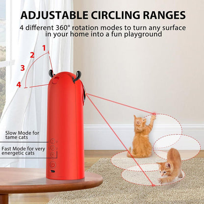 3 Settings Cat Laser Toy Automatic Indoor Motion Activated Interactive Recharge
