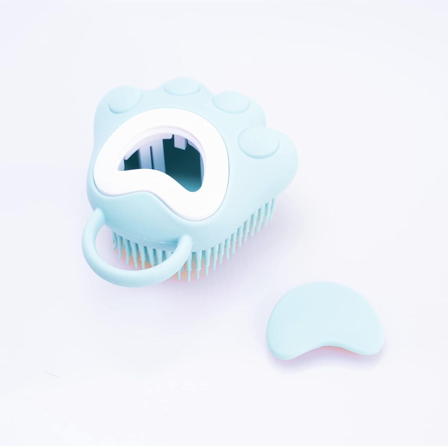 Cat Brush & Small Dog Brush for Shedding Short or Long Hair，Dog Combs for Grooming， Soft Silicone Pet Shampoo Brushes for Washing ，Cat Comb，Massaging Bathing Supplies for Puppy (Blue)