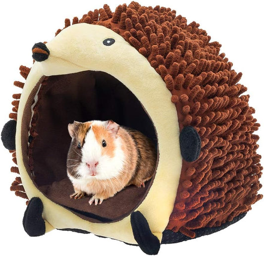 Guinea Pig Bed - Small Animal House, Cotton Warm Cave Bed Nest Anti-Slip Comfortable Cage with Waterproof Cushion for Chinchilla Hedgehog Hamster